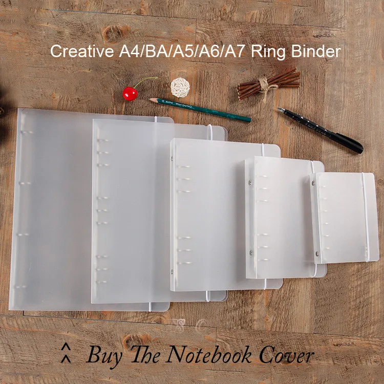 AAA Creative Ring Binder B5A4567 PP Notebook Accessory Sheet Shell  office & school supplies Stationery Transparent Concise 6 Holes