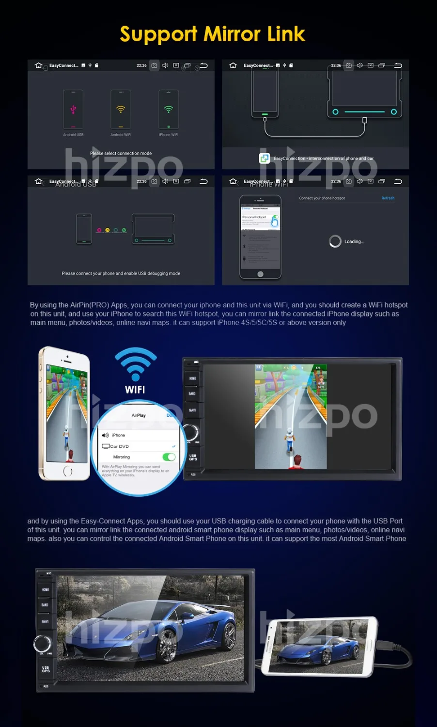 Top 2Din 7 Inch Android8.0 Univeral Car Radio NO DVD Player GPS Navigation Car Stereo FM Rds Map Wifi 4G Bluetooth Headunit OctaCore 2