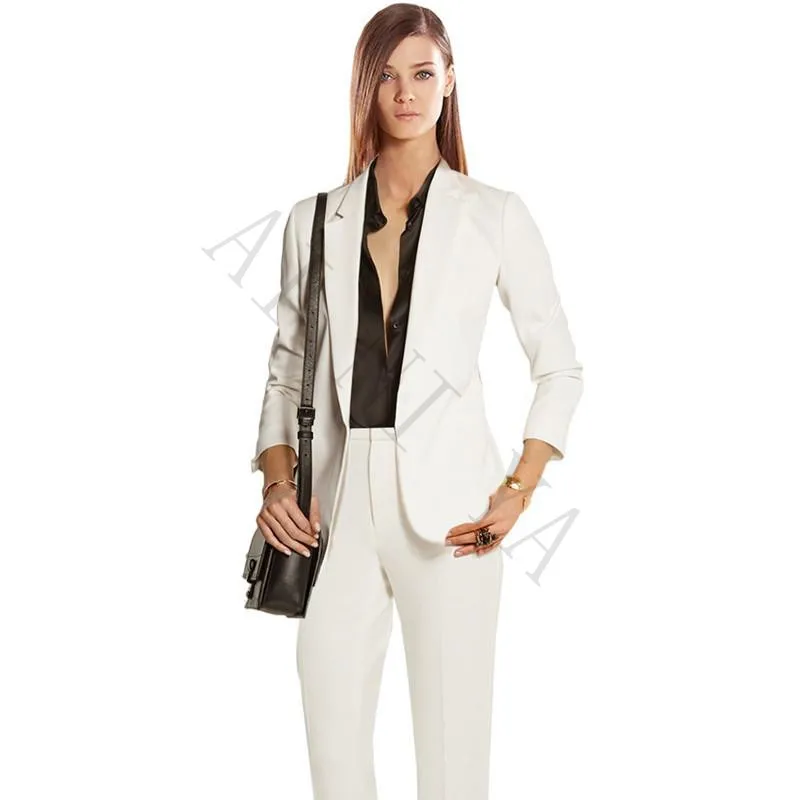 womens ivory trouser suit