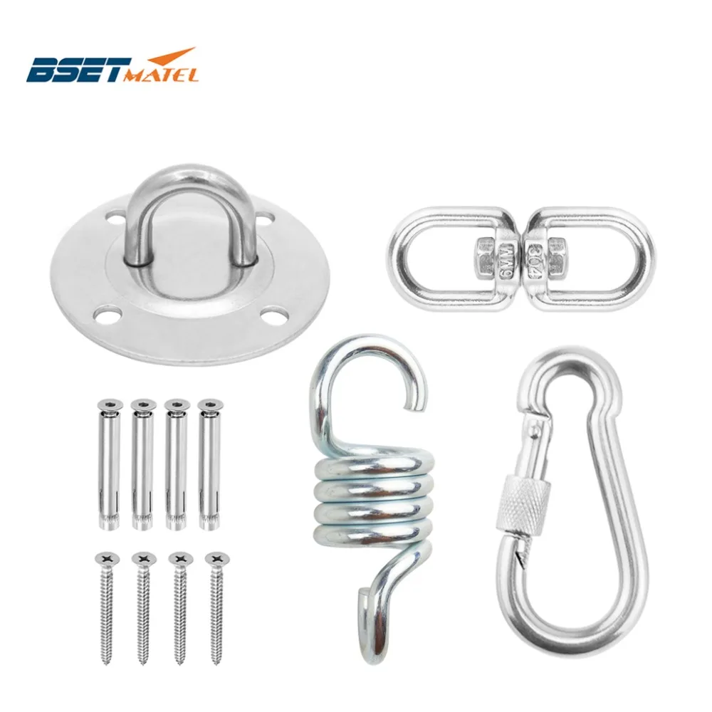 

Hammock Chair Ultimate Hanging accessories Kit 500 LB Capacity Hammock Spring Swivel Hook Ceiling Hammock Mount Hammock Swings