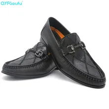 QIUFU 2019 Men Dress Shoes Genuine Cow Leather Classic Wedding Shoes Mens Casual Flats Shoes Slip On Oxford Shoes For Men Spring mens shoes large sizes casual british genuine cow leather men shoes footwear army officer classic shoes men winter fur black