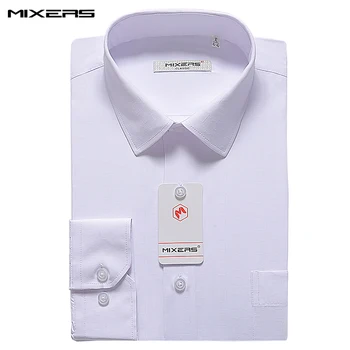 

2018 New Autumn Brand White Tuxedo Shirt Men Long Sleeve Business Luxury Formal Shirts Men White Wedding Shirts Male Camisas