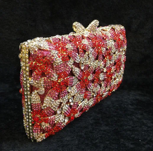 red bridal purse