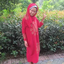 Джилбаба Абаи Бурка хиджаб для детей новое длинное платье для девочек Дети полной длины мусульманских Абаи Исламская Топ PH011