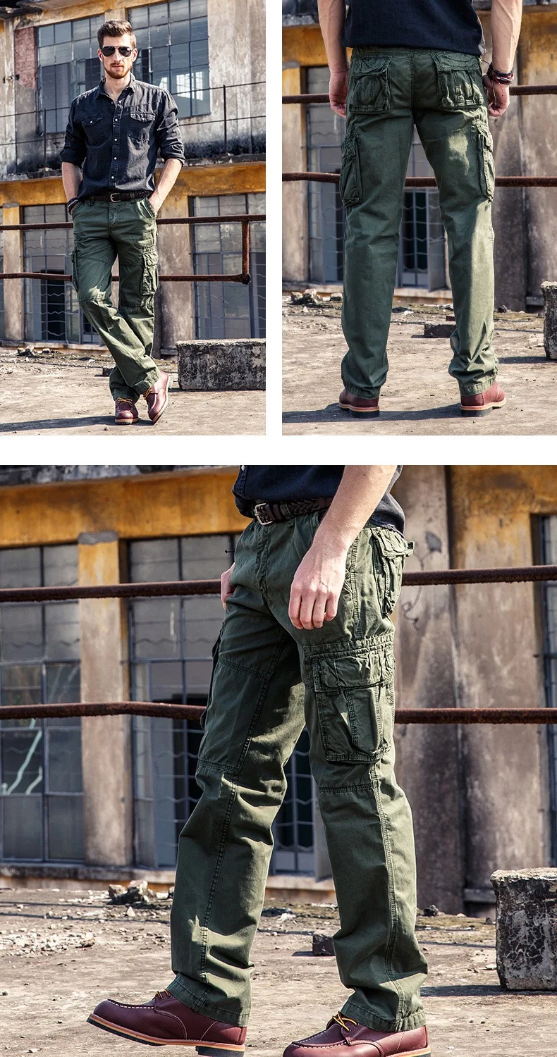 Плюс размер 40 брюки карго Военный стиль хлопок мужские повседневные брюки тактические брюки pantalon homme