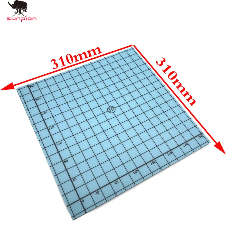 SUNPION Magnetic Print Bed Tape square 300*300mm-310*310mm Coordinate Printed sticker Build Plate Suitable for CREALITY CR-10S