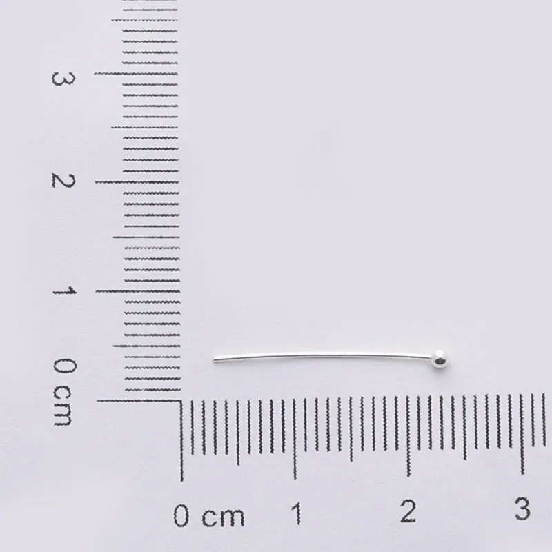 500 шт./лот, 20x0,5 мм, серебро, золото, KC золото, родий, медная шариковая головка, булавки, иглы для бисера, серьги, Ювелирное Украшение - Цвет: Silver