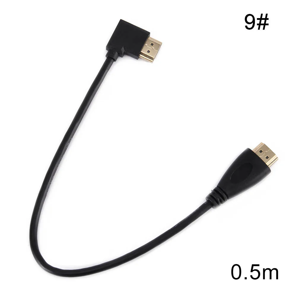 Дропшиппинг 0,3/0,5/1 м Мини HDMI мужчин и женщин конвертер вверх вниз правый левый Угловой кабель адаптера S888 - Длина: 9