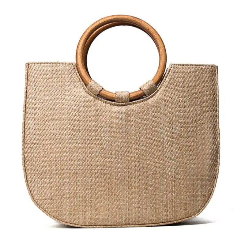 

Ручная работа, винтажная плетеная сумка, модные соломенные сумки на шнурке, женская летняя пляжная сумка из ротанга, сумка для женщин, девушек