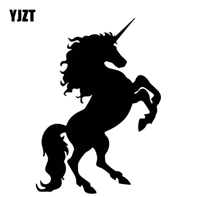 YJZT 12 6 см * 17 8 Единорог Модный узор стикер автомобиля дверь виниловая наклейка