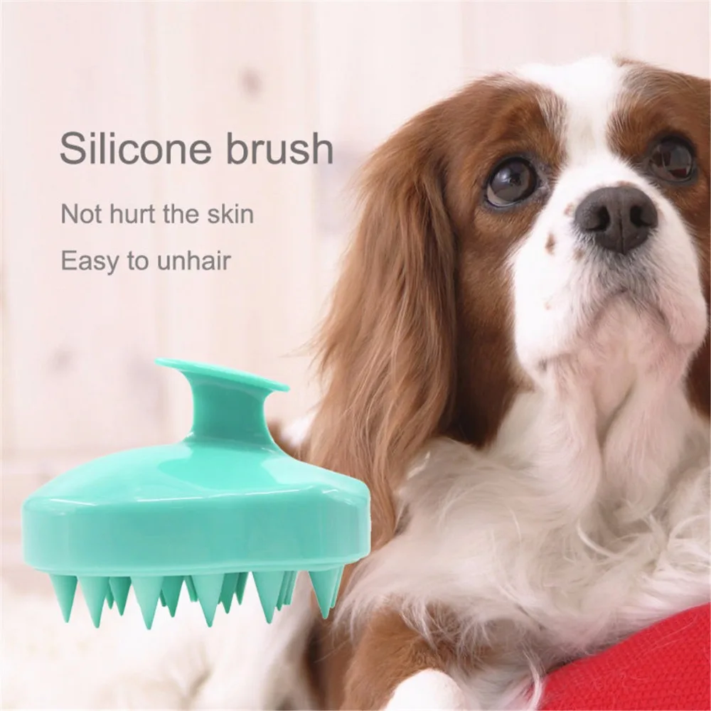 Buy 5 Colors Silicone Pet Brush Soft Cat Dog Massage