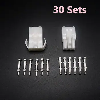 

30 Sets EL4.5 Mini Tamiya Male Female Connector Plug 6 PINS Free Shipping New
