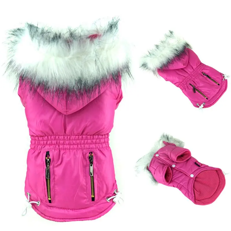 Зимняя куртка для собак пальто для собак маленькая домашняя собака худи для щенка Толстая куртка одежда верхняя одежда 5 цветов