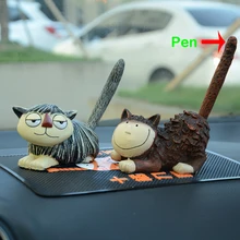 Автомобильные украшения из смолы, милые фигурки кошек, украшения для приборной панели автомобиля, игрушечные ручки, домашние декоративные аксессуары для кошек, куклы, подарки