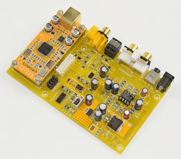 ES9038 Q2M Triple Switch DAC Decoder Board Support Fiber Coaxial USB Input