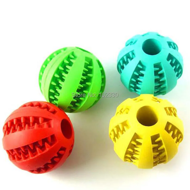 350 шт 5 см высокое качество собака кошка жевательные игрушки для щенков мяч жевательные игрушки чистка зубов шарики еда резиновая игрушка для собаки шарики