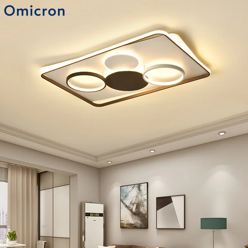 

Omicron LED Ceiling Lights Simple Acrylic Lamp Kitchen Dining Room Bedroom Living Room Warm Home Lighting Round Lamparas