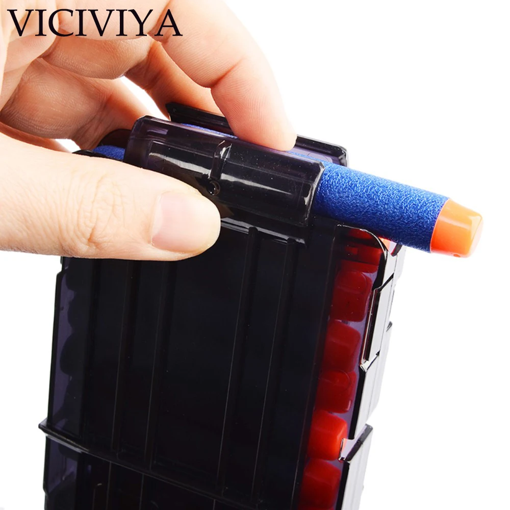 

VICIVIYA bullet clip 12 Reload Magazines Round Darts Replacement Plastic Toy Gun Soft Bullet Clip For Nerf Elite