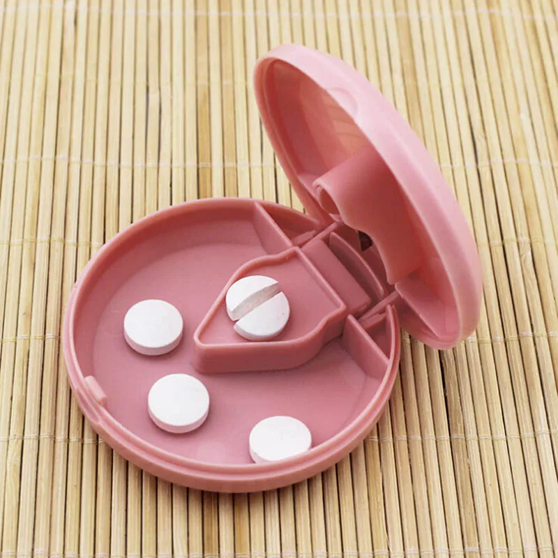 Portable Pill Cutter Splitter Divide Storage Case Medicine Cut