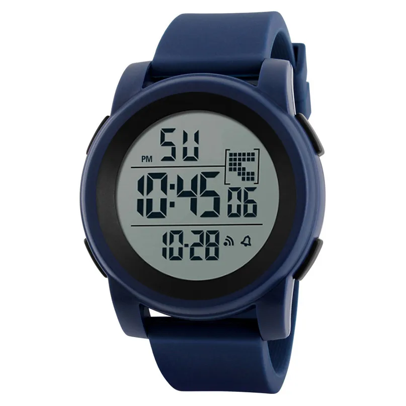 Мужские спортивные часы 30 м водонепроницаемый задний светильник светодиодный цифровые часы хронограф шок Двойное время наручные часы для подарка#4M14# F - Цвет: Синий