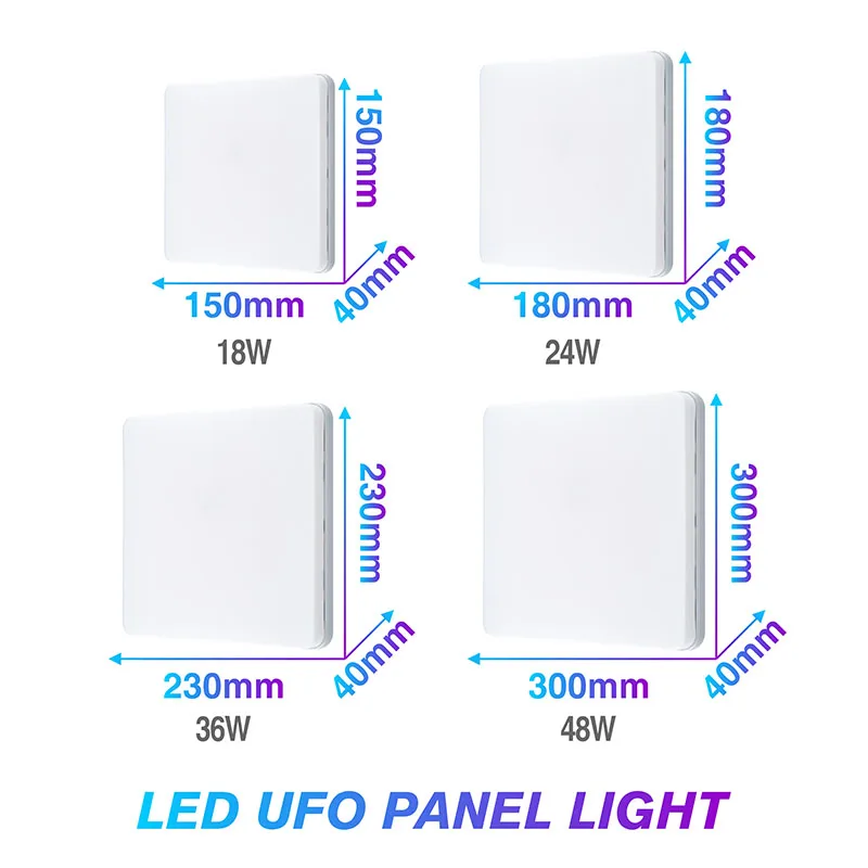  LED Ceiling Panel Light Ultrathin Lamp Square Round 6W 9W 18W 24W 36W 48W 85-265V LED Mounted Moder - 32981386046