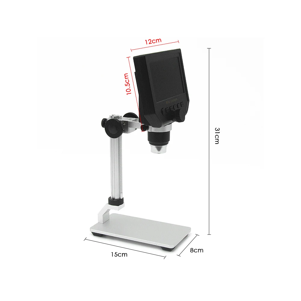600X4," 3.6MP цифровой видео микроскоп светодиодный лупа для обслуживания мобильных телефонов QC/промышленный/коллекционный осмотр+ подставка