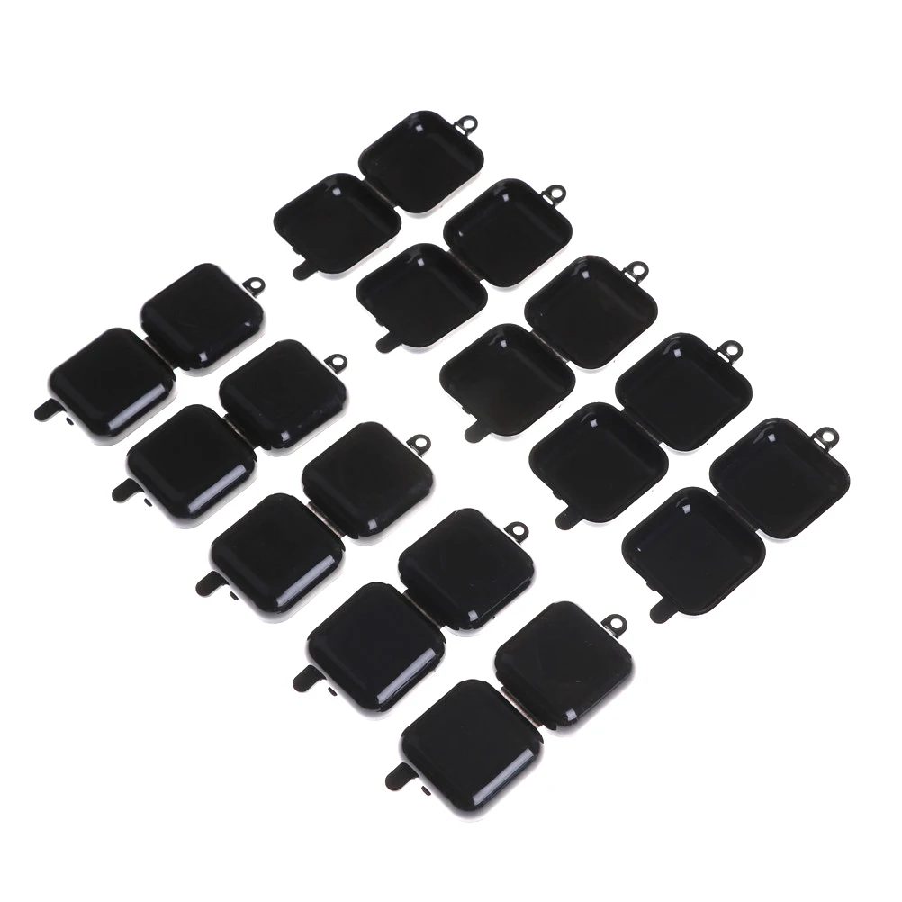 

10PCS 35*35*19mm Earplug Case Box plastic Black Portable Earplug Container