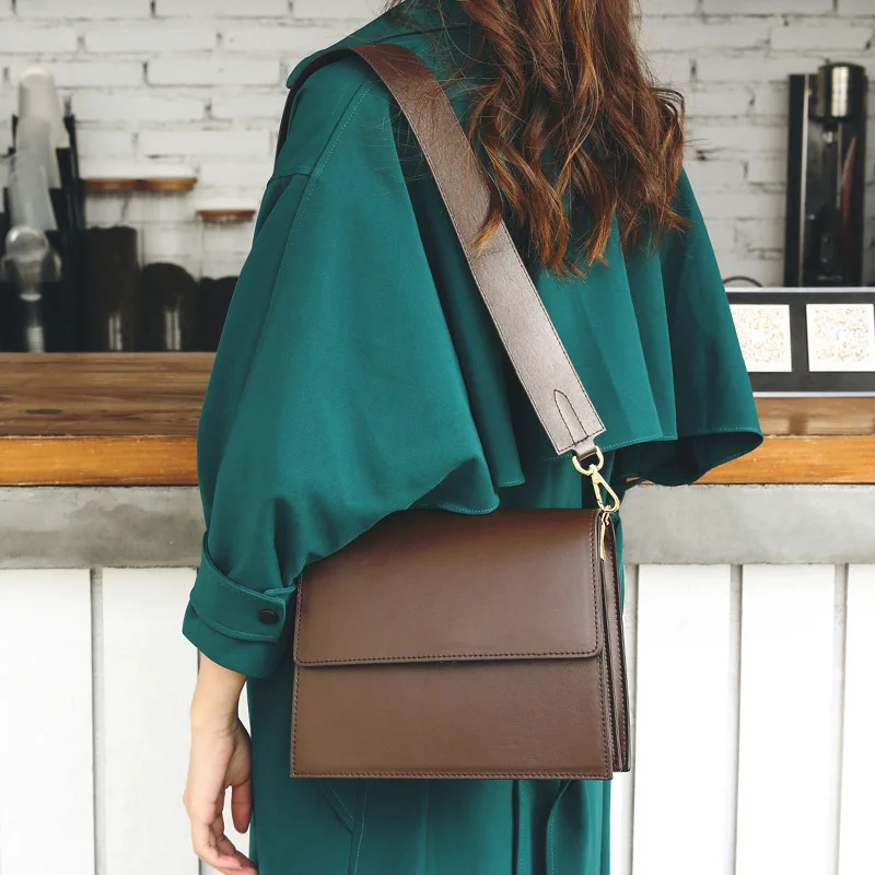 Женские сумки из натуральной кожи, модные дизайнерские женские кожаные сумки через плечо, роскошные женские сумки через плечо - Цвет: coffee