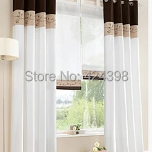 Высокое качество вышитые оконные шторы для гостиной спальни cortinas для окон зеленый оранжевый коричневый