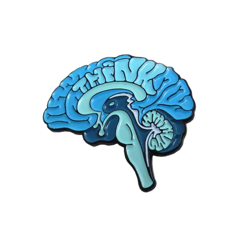 

brain enamel pin brooch medicine badge