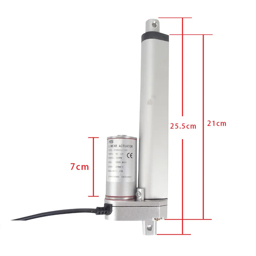 Многофункциональный линейный привод электродвигателя DC12V/24 V/36 V ход тяжелых нагрузка мини-электрический линейный привод линейный трубчатый мотор 1 шт