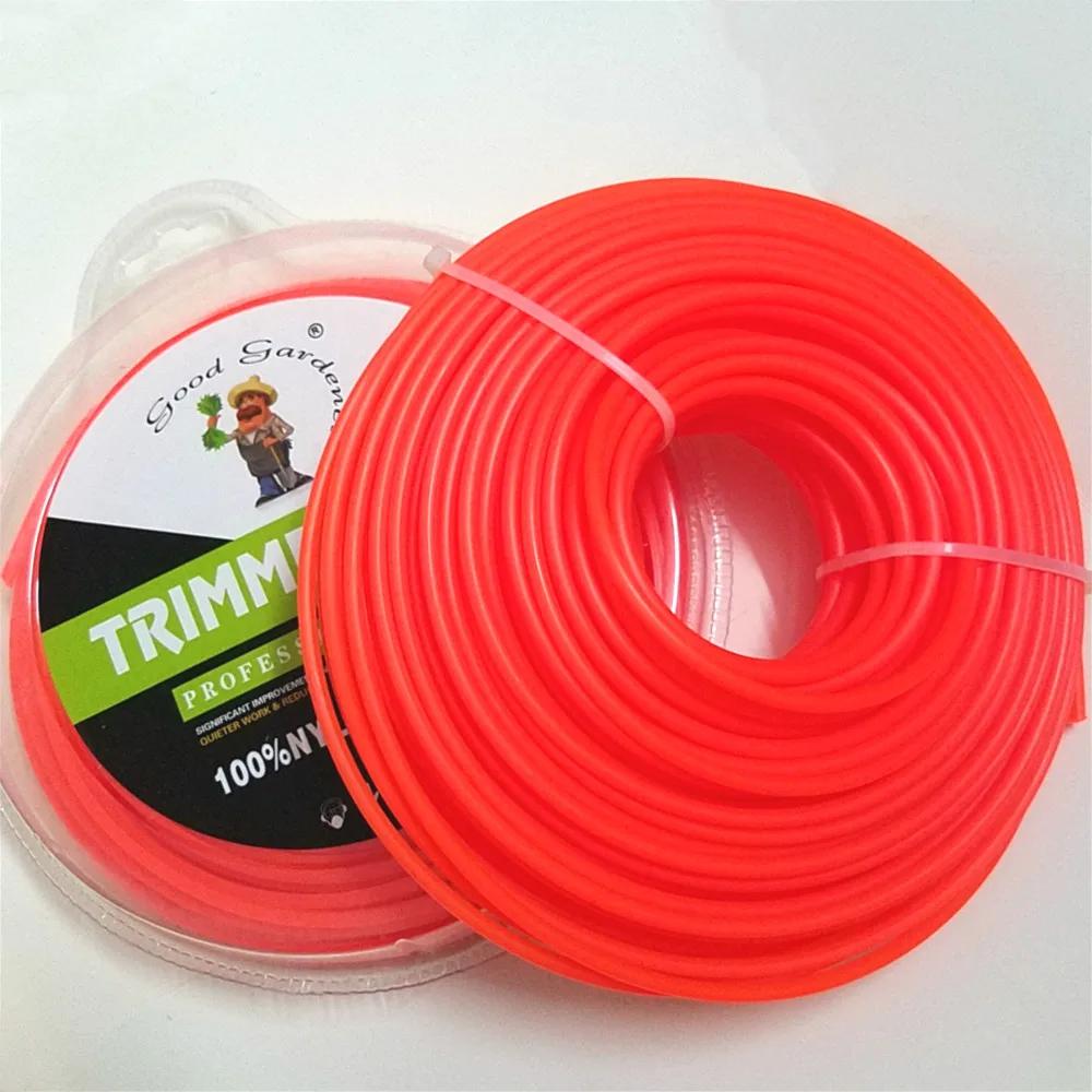 Grass Trimmer Line 4.0mm*1LB/450g Strimmer Brushcutter Trimmer Nylon Round Roll Grass Rope Line for Power Grass Weed Cutting