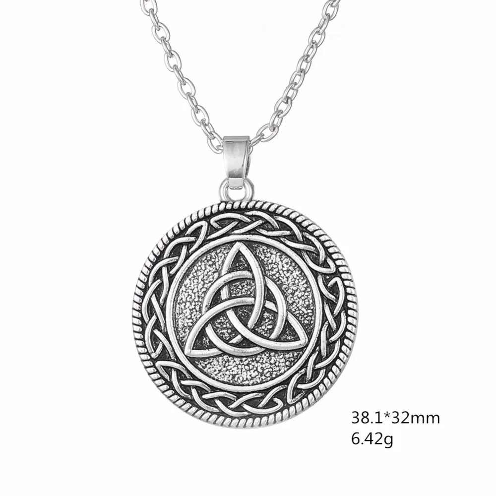 Винтажное ожерелье Wicca Viking Punk Knotwork Triquetra Trinity Gothnic|Ожерелья с подвеской| |