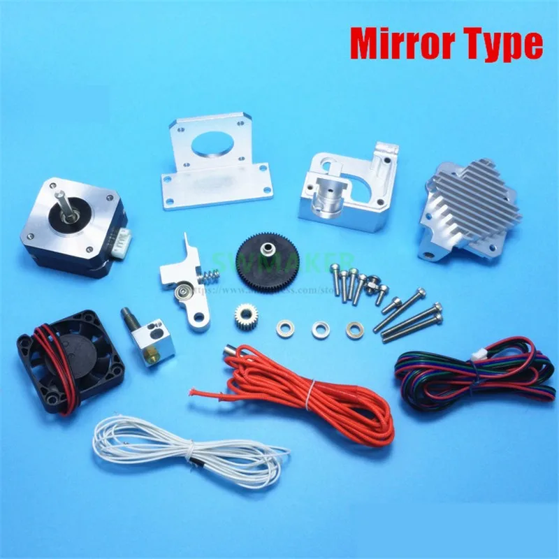 Mirror type All metal Prusa i3 MK2 Titan Aero extruder kit with motor + E3D Heat sink V6 hotend j-head | Компьютеры и офис