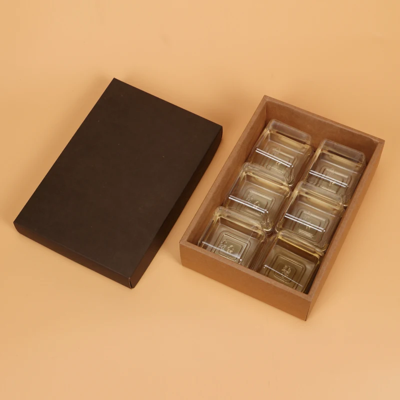 200 шт крафт-бумага подарочная коробка свадебные вечерние торт ко дню рождения конфеты, печенье шоколад простая крафт-бумага подарочная упаковка поставка