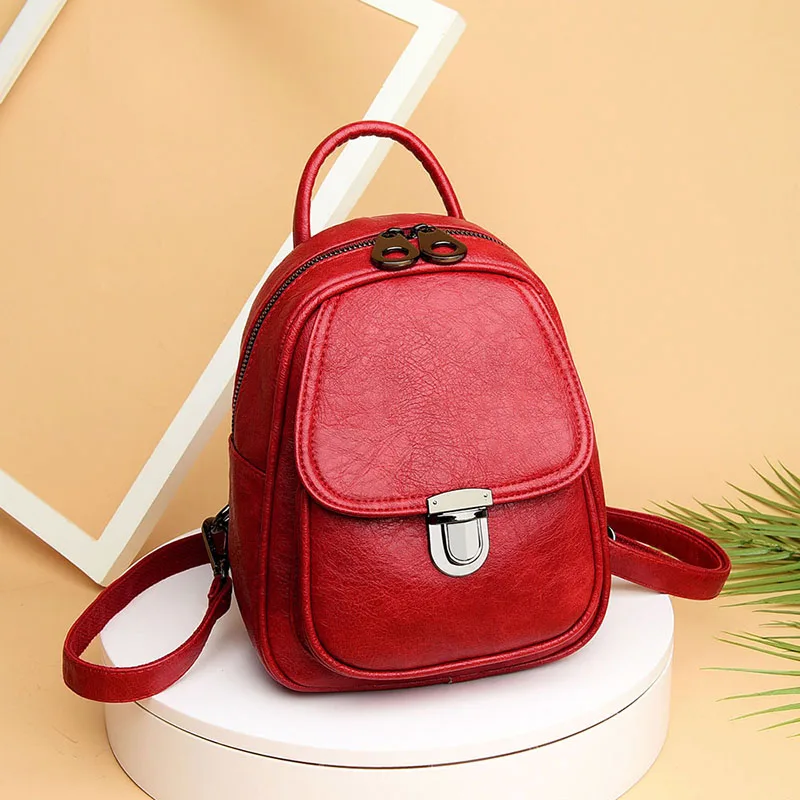 

mini backpack women soft PU leather female bag pack 2019 new brand designer mochila feminina sac a dos travel shoulder bag