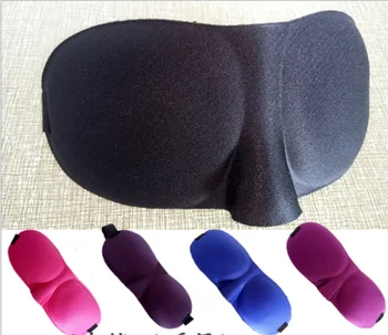 

new 3D Portable Soft Travel Sleep Rest Aid Eye Mask Color Black Cover Eye Patch Sleeping Mask Case 500pcs