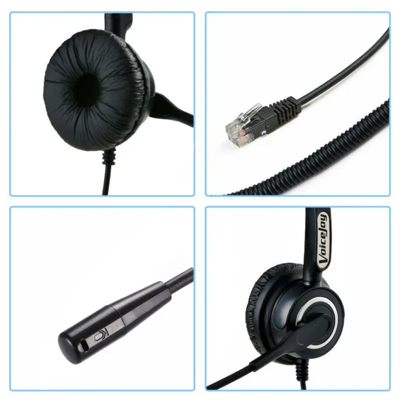 Бинауральная гарнитура для Grandstream GXP 1200 GXP2010 GXP2020 GXP2100 GXP2110 GXP2120 GXP2130 GXP2140 GXP2160 и т. д.