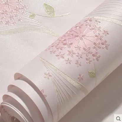 Seiko garden 3d solid wall paper non-woven wallpaper self-adhesive living room bedroom warm girl children's room