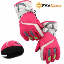 Детские теплые Водонепроницаемый Перчатки зима Лыжный Спорт Перчатки профессиональный лыжный Перчатки девушки сноуборд Перчатки