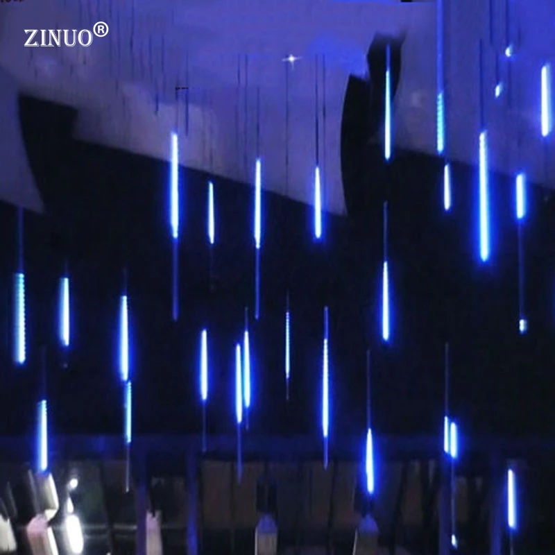 ZINUO 2 шт. 30 см метеоритный дождь трубы светодио дный гирлянды светодиодные Фея Гирлянда для Свадебная вечеринка сад Xmas свет шнура Открытый 110