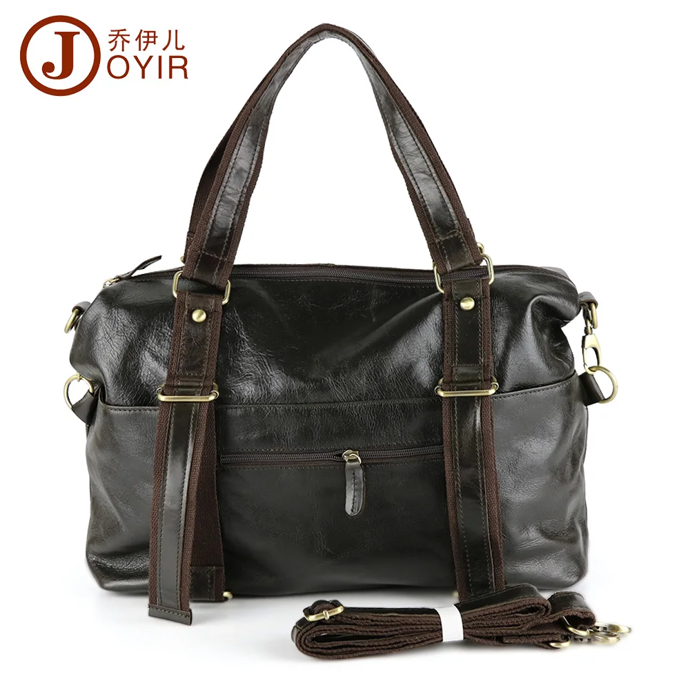 JOYIR Vintage genuine leather man shoulder bags cowhide leather crossbody bag men messenger bags large travel bag man gift B321