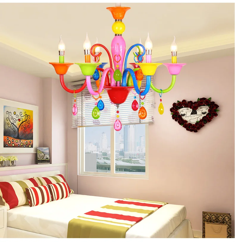 

Children's room 3/5/6/8 heads Living room crystal chandelier bedroom wedding room decorative home girl warm lamps ZA912558