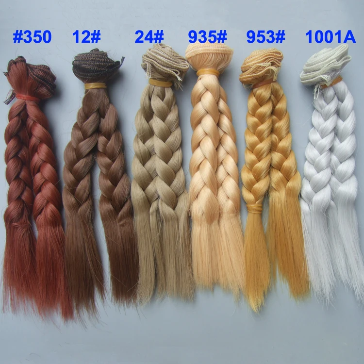 

1piece 15cm doll braids curly wave natural color Wigs SD AD bjd doll Hair DIY