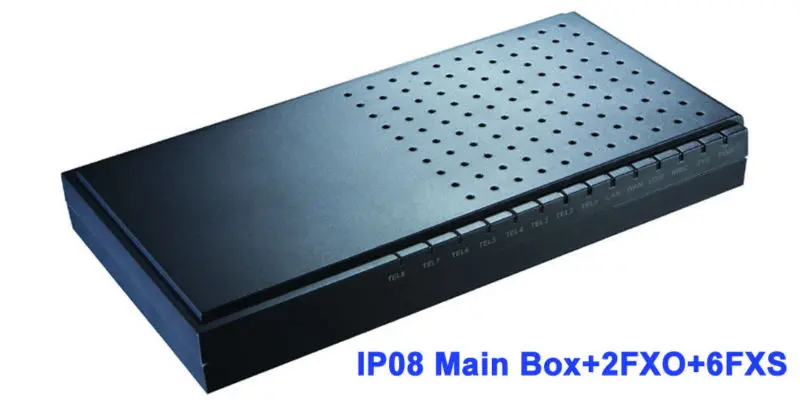 

IP08 2O6S SIP IAX2 Asterisk PBX Small IP PBX with modules for 2 FXO 6 FXS ports Supprots 1~ 8 FXO or FXS ports