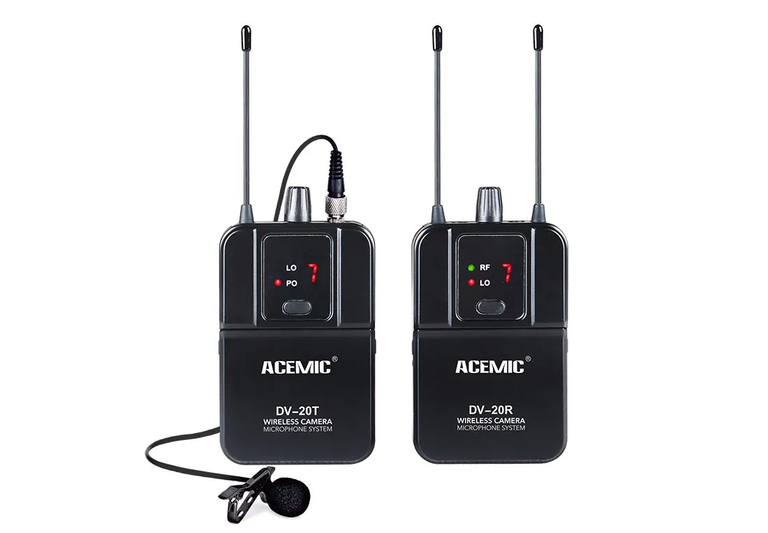 

Acemic Wireless lavalier microphone DV Camera system Digital ID code ,40 selectable channels IR 660-690MHz