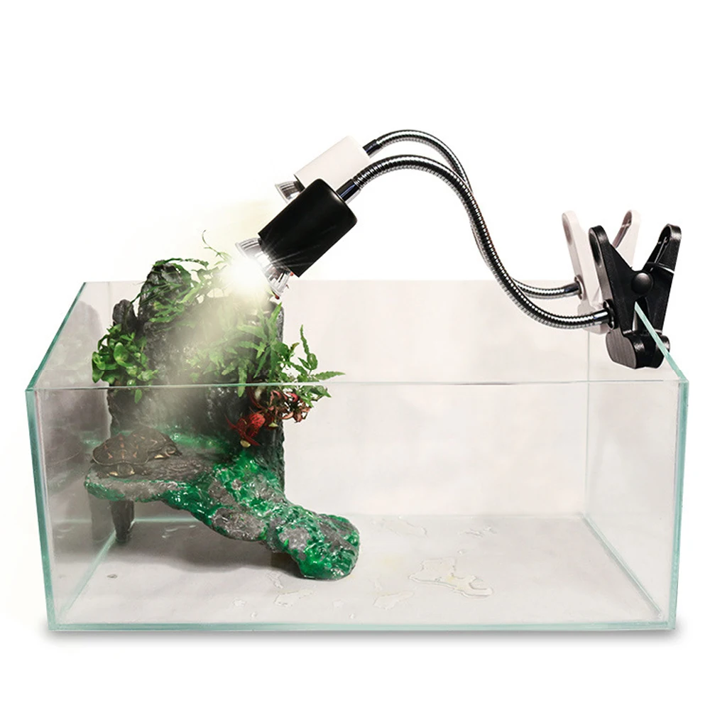 Аквариумная Рептилия Черепаха UVA UVB осветительный держатель лампы E27 зажим для аквариума осветительный держатель ящерица, змея керамический держатель лампы