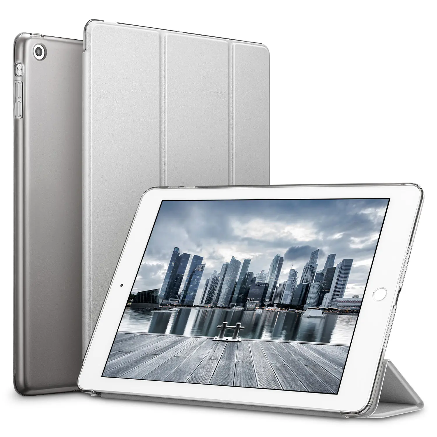 Чехол для iPad Mini 3 2 1, ESR из искусственной кожи, силиконовый мягкий чехол, трехслойная подставка, Авто Режим сна/Пробуждение, умный чехол для iPad Mini 2, чехол