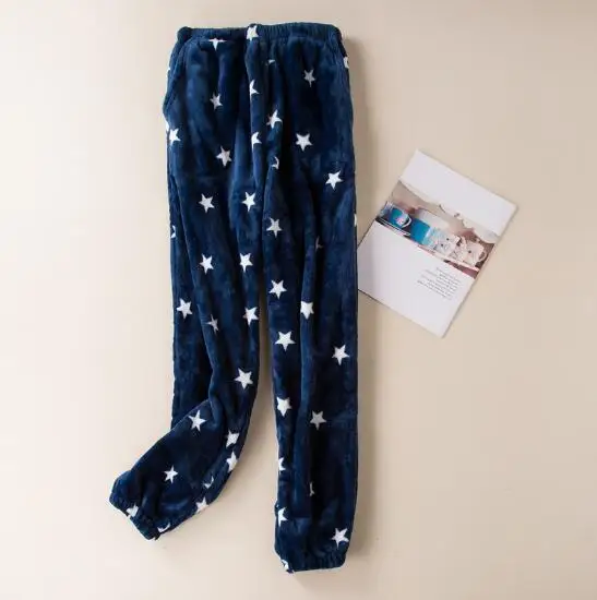 Fdfklak женские и мужские Брюки домашние брюки повседневные осенние зимние пижамы брюки фланелевые толстые пижамы брюки с принтом теплые пижамы брюки