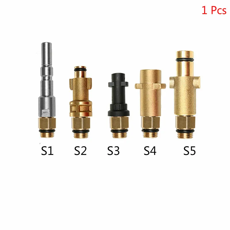 Snow Foam Lance Adapter High Pressure Washer Accessories Copper Quick Connection Pipe Fittings Foam Nozzle Stainless Steel Tube